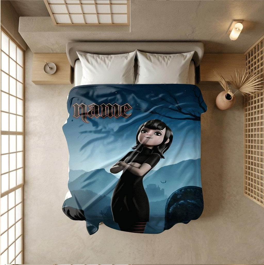 Hotel Transylvania Mavis solo print cartoon blanket lovely single blanket portable blanket Customized name nap blankets souvenir gift