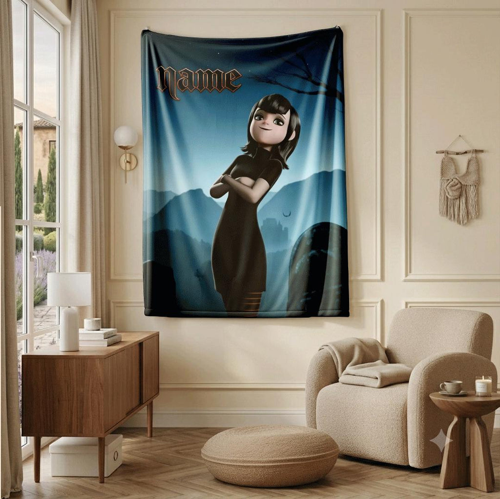 Hotel Transylvania Mavis solo print cartoon blanket lovely single blanket portable blanket Customized name nap blankets souvenir gift