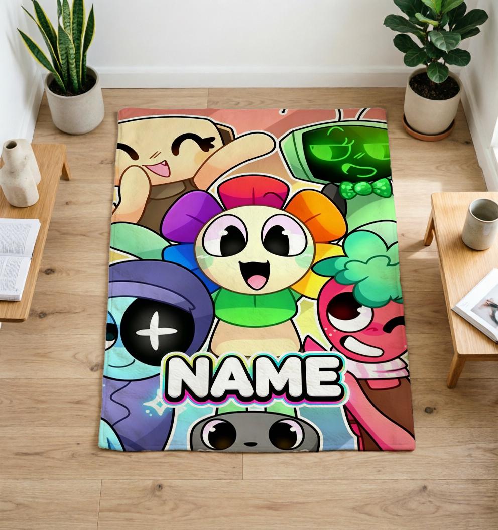 Personalized Dandys World Blanket Soft Throw Custom Name Kids Birthday Gift