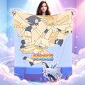 Personalized Cartoon Flannel Blanket, Custom Name Soft Throw Blanket, Cozy Anime Style Bed Sofa Blanket, Kids Teen Gift