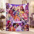 Ever After High Blanket Personalized Name, Custom Flannel Throw, EAH Character Blanket, Girls Birthday Gift, Room Decor