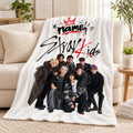 Personalized Stray Kids Fleece Blanket, Custom Name Kpop Fan Gift (Teen Room Decor)