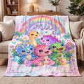 Watercolor Dinosaur Nursery Bedding, Personalized Pastel Dino Blanket for Kids, Rainbow Toddler Nap Throw, Baby Shower Gift for Boy Girl