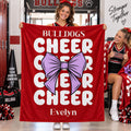Custom Cheer Flannel Blanket,Personalize Cheerleader Throw,Cheer Mom Throw,Cheer Coach Gift,Competitive Spirit Senior Cheer Idea,Team Throw