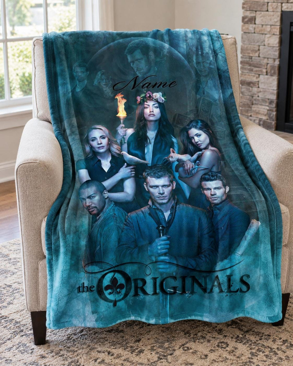 Personalized The Originals Blanket, Custom Name Vampire Series Throw