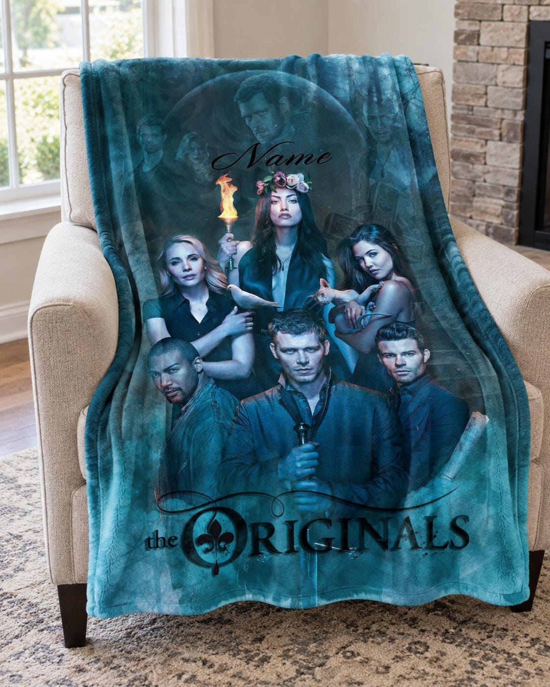Personalized The Originals Blanket, Custom Name Vampire Series Throw