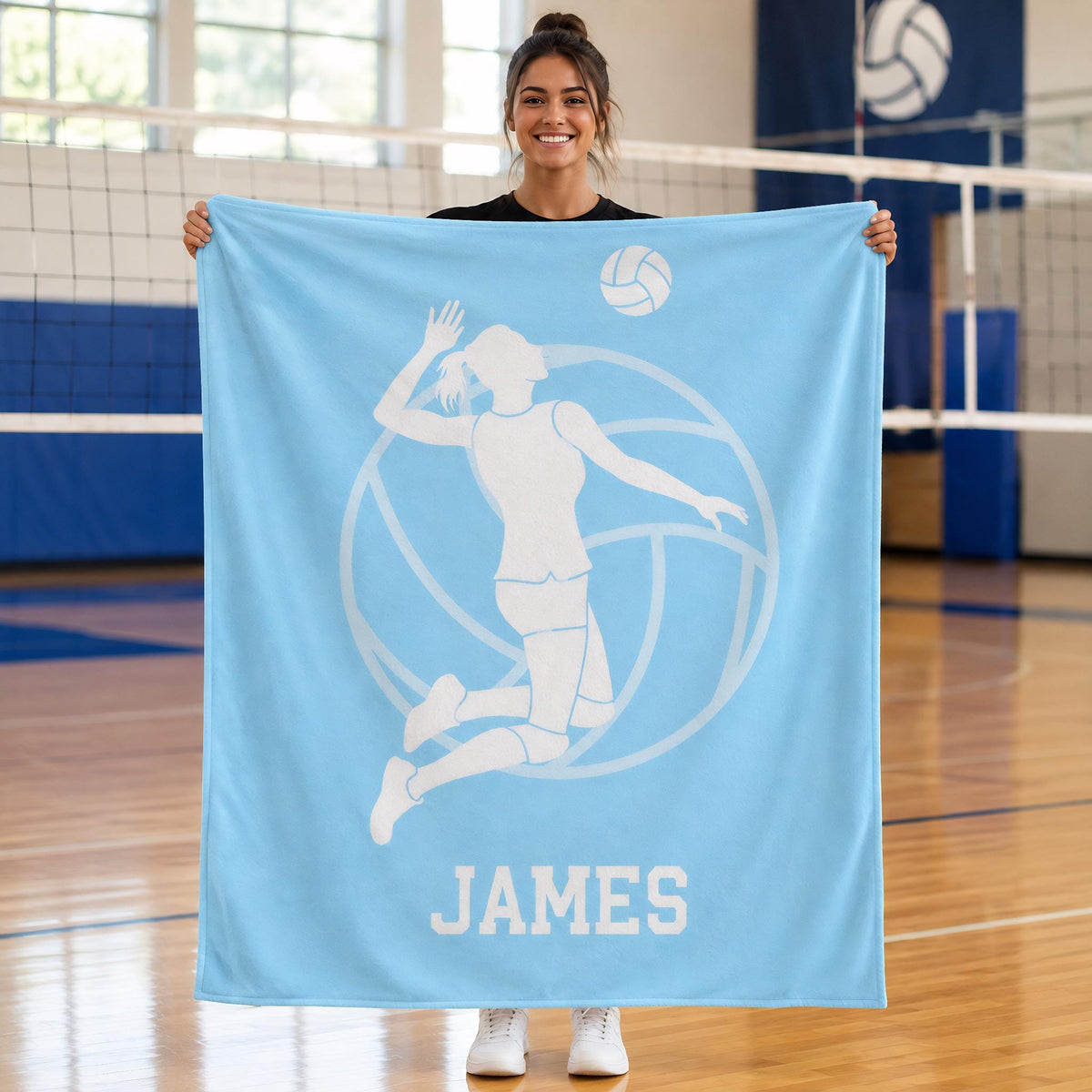 Custom Girls/Boys Volleyball Soccer Basketball Flannel Blanket,Personalized Team Gift,Sports Blanket,Gift for Team Player,Senior Night Gifts