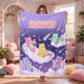 Custom Care Bears Shooting Star Night Blanket, Sweet Purple Cloud Sleep Throw