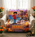 Custom Name Coco Blanket Soft Throw, Miguel Family Kids Memory Gift