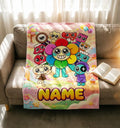 Custom Name Dandy's World Blanket Soft Throw, Character Kids Present