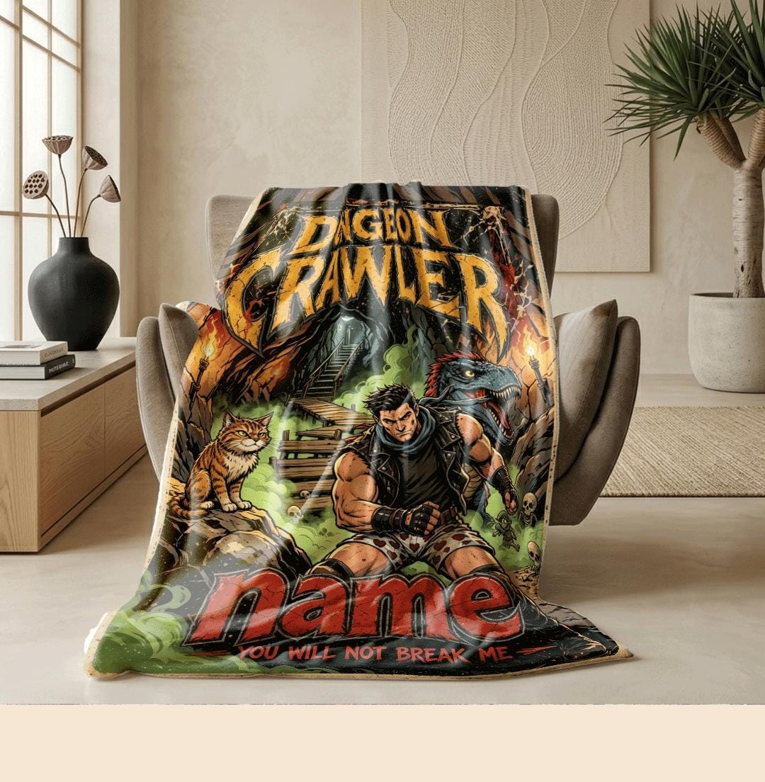 Dungeon Crawler cave comic print single blanket dorm blanket portable blanket Customized name sofa blankets birthday gift decor