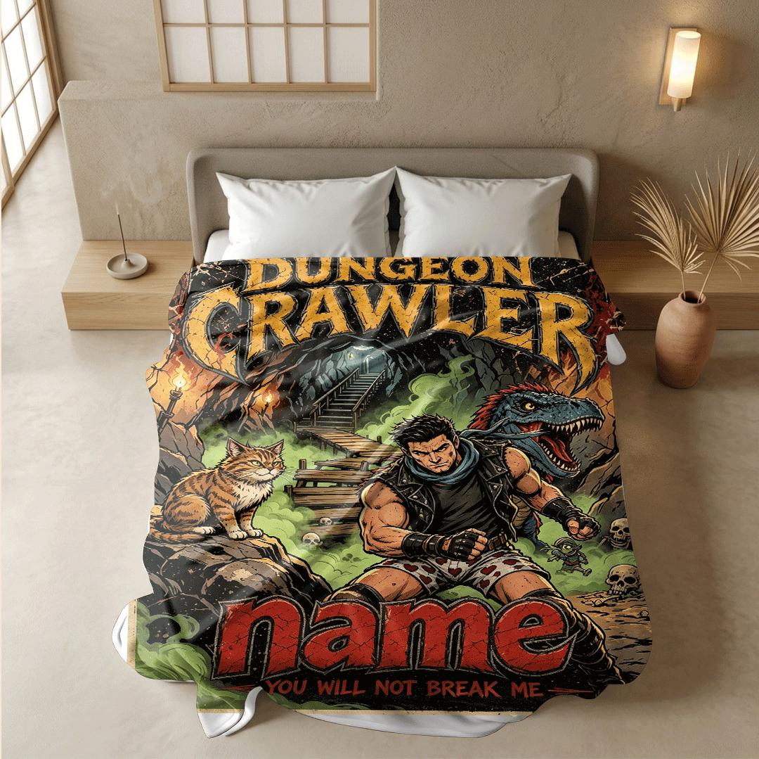 Dungeon Crawler cave comic print single blanket dorm blanket portable blanket Customized name sofa blankets birthday gift decor