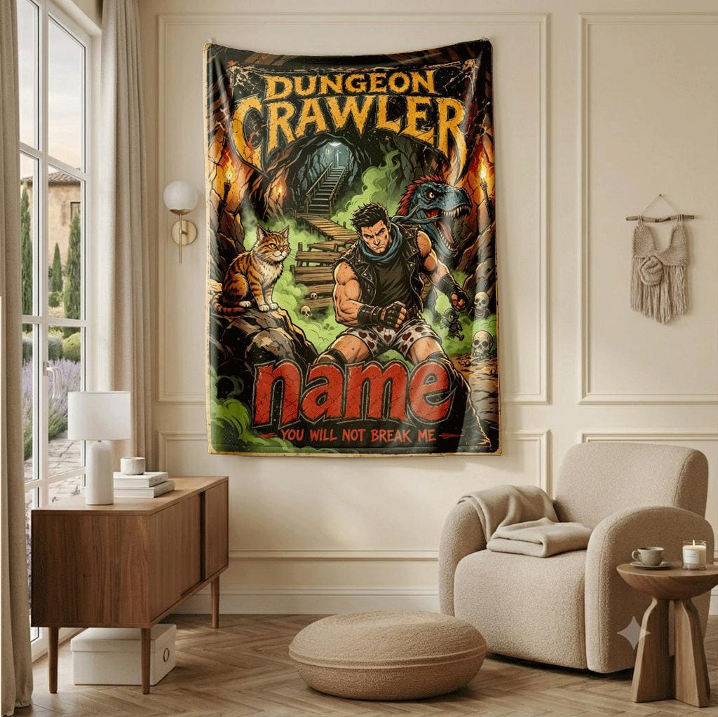 Dungeon Crawler cave comic print single blanket dorm blanket portable blanket Customized name sofa blankets birthday gift decor
