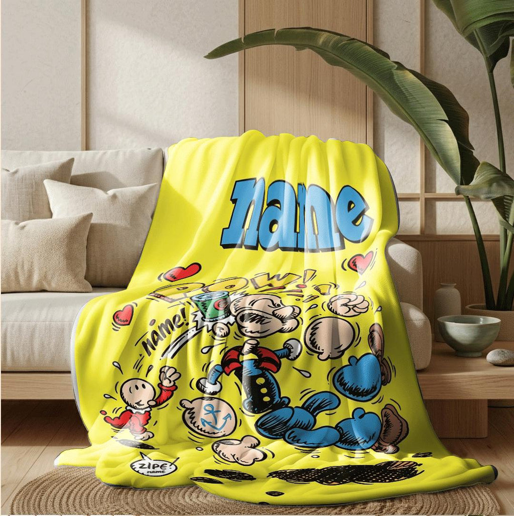 Popeye comic print single blanket hotel blanket pet blanket lunch break blankets anniversary gift decor