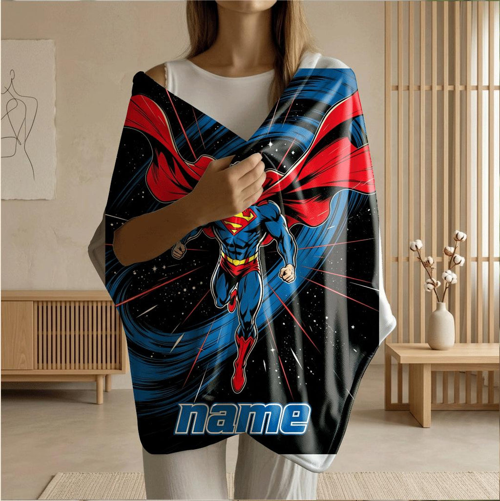 Superman cosmic hero print children blanket dorm blanket pet blanket winter warm blankets holiday gift