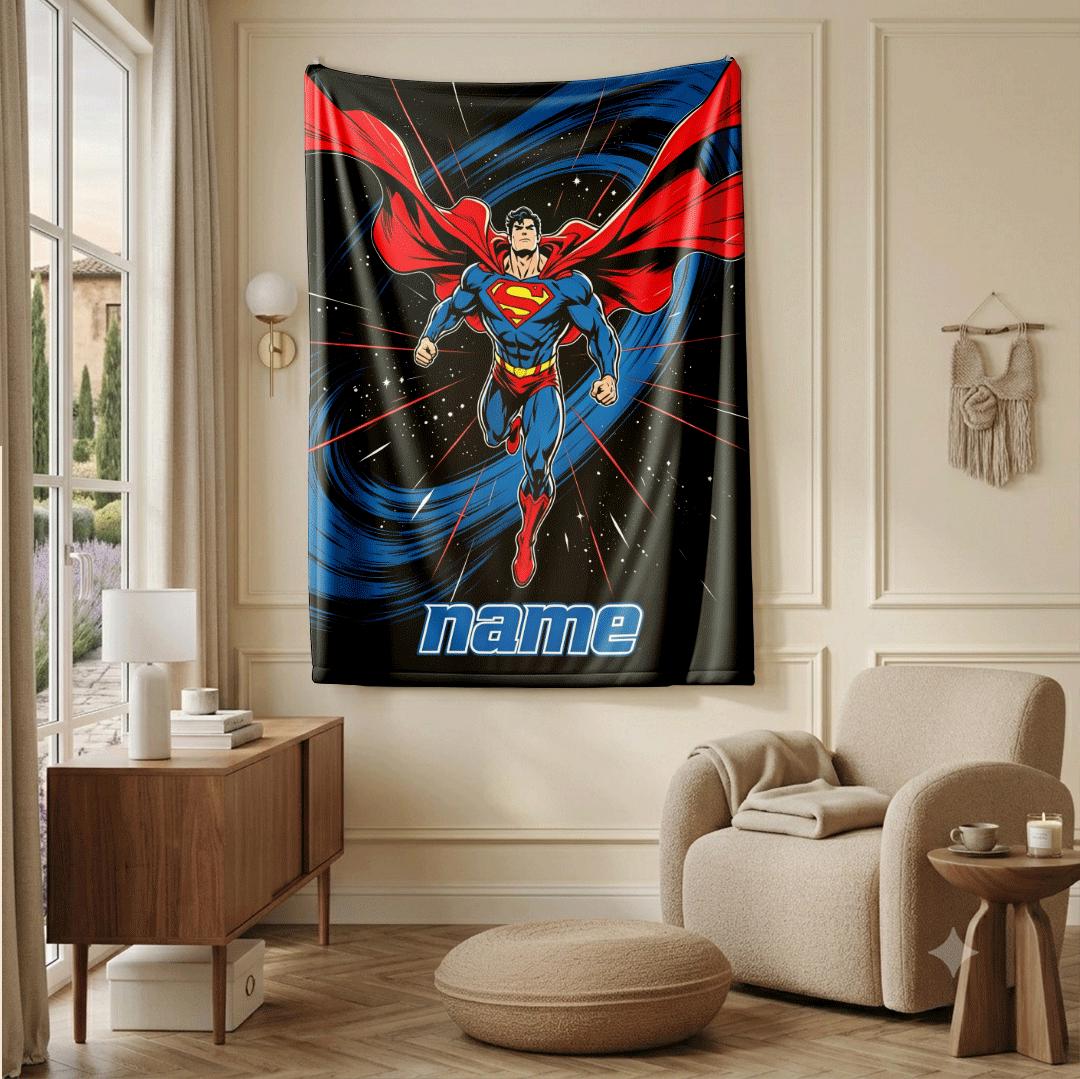 Superman cosmic hero print children blanket dorm blanket pet blanket winter warm blankets holiday gift