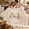 Personalized Family Name Blanket, Custom Monogram Last Name Throw, Wedding Anniversary Gift, Couple Christmas Gift, Housewarming Gift