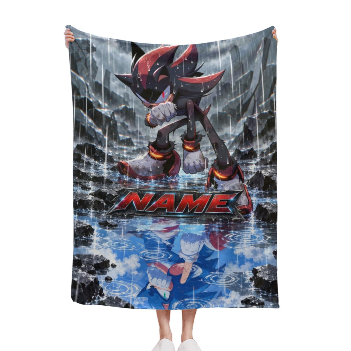 Sonic Blanket, Sonic Fleece Blanket, Sonic The Hedgehog Throw, Blue Speed Character Blanket, Gamer Gift, Kids Room Decor, Soft Flannel