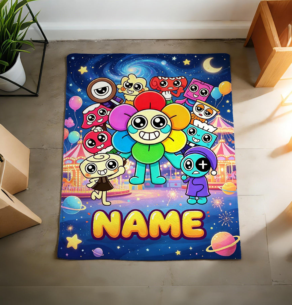 Custom Name Dandy's World Blanket Soft Throw, Cartoon Character Kid Surprise Gift