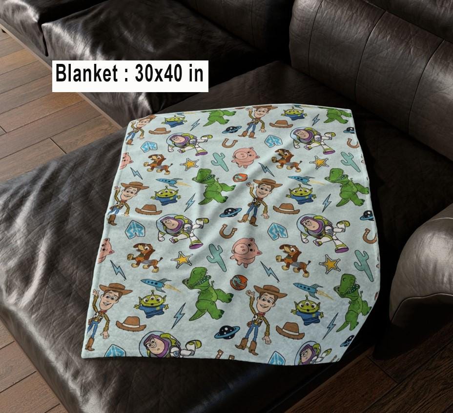 Disneyland Toy Story Fleece Blanket, Woody Buzz Jessie Cartoon Movie Blanket, Toy Story Nursery Decor, Baby Shower Birthday Blanket Gift