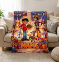 Custom Name Coco Blanket Soft Throw, Music Movie Fan Personalized Keepsake Gift