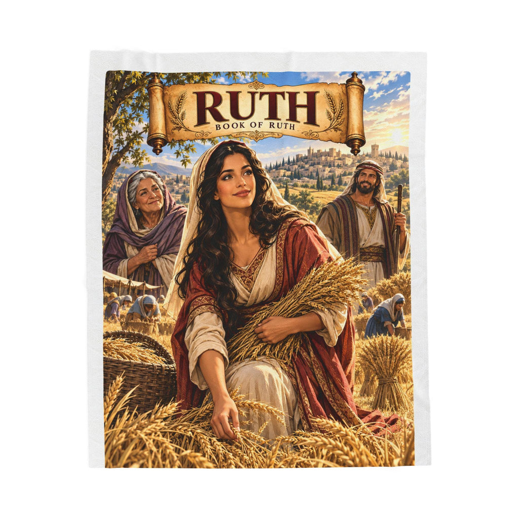 Ruth Bible Story Blanket | Christian Girl Gift, Faithful Hero Illustration
