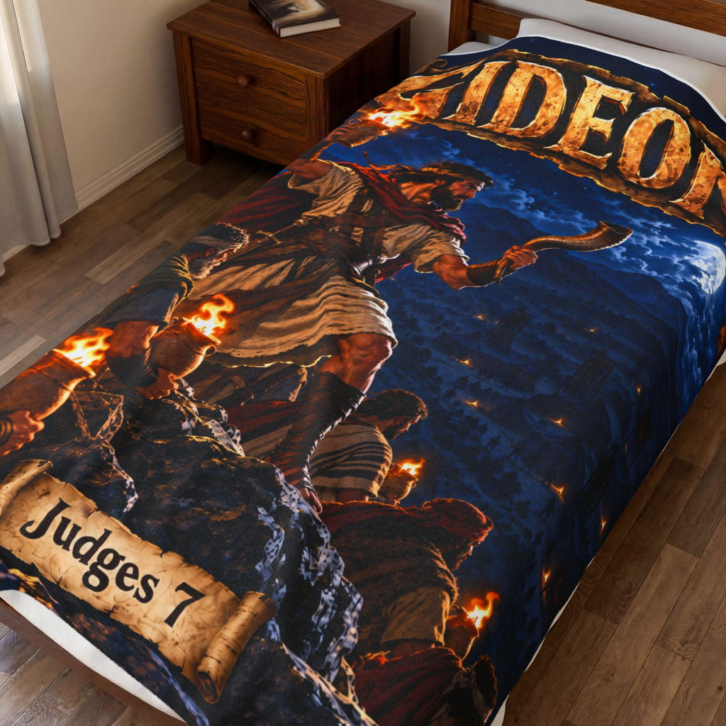 Gideon Bible Hero Blanket | Judges 7 Comic-Style Design