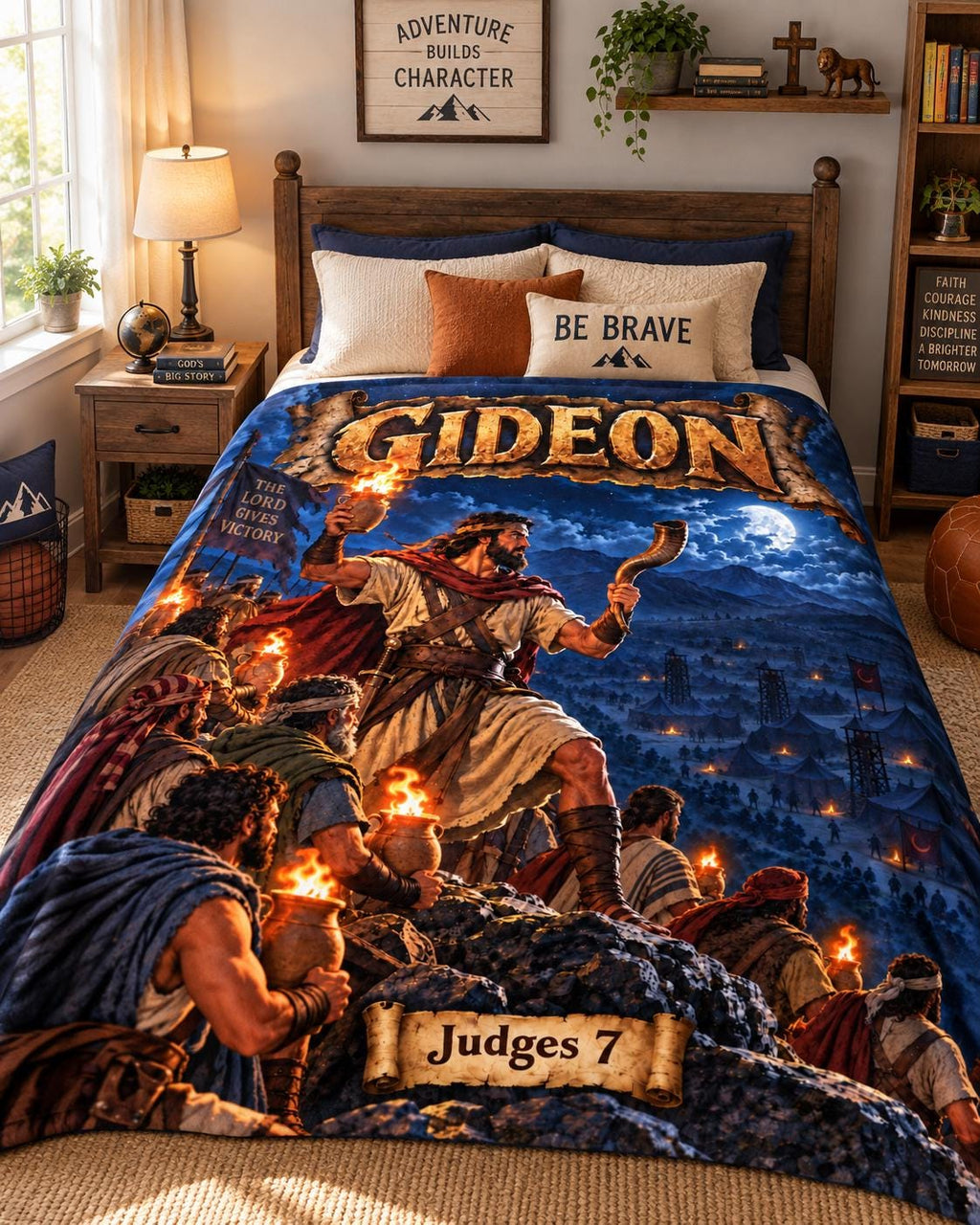 Gideon Bible Hero Blanket | Judges 7 Comic-Style Design