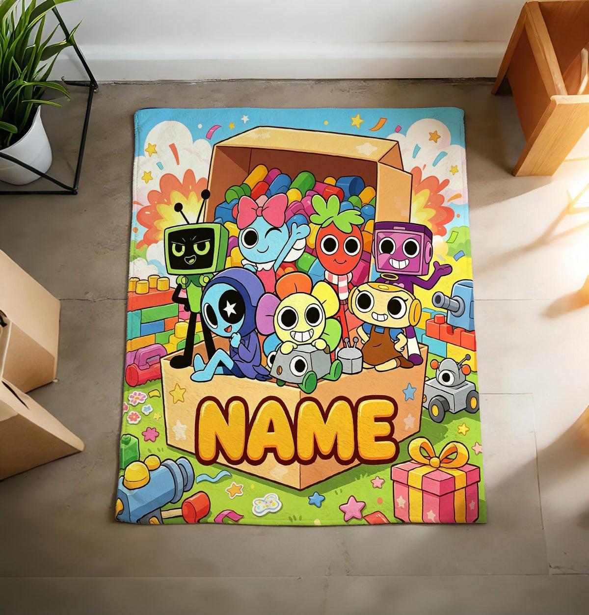 Personalized Dandy's World Blanket Soft Throw, Unique Kids Game Fan Birthday Gift