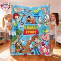 Personalized Toy Story Blanket Custom Name Kids Birthday Gift, Woody Buzz Jessie Throw, Disneyland Toy Story Fleece Blanket