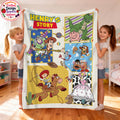 Custom Woody Buzz Blanket Blanket, Personalized Toy Story Blanket for Kids Baby, Cute Birthday Gift for Boys Girls, Nursery Decor