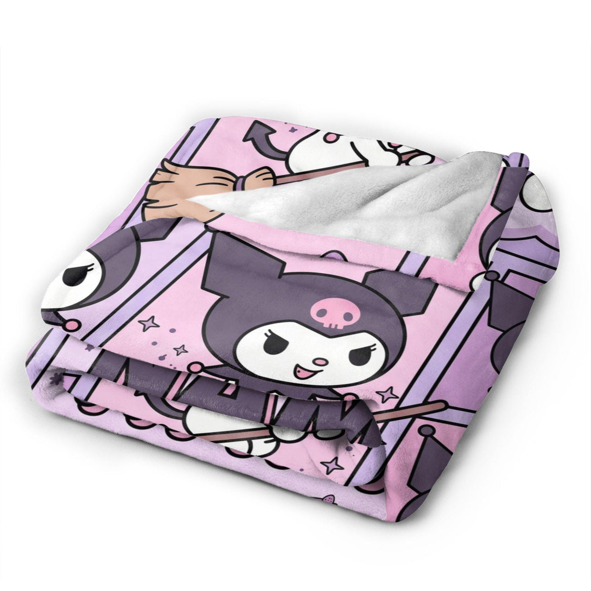 Personalized Manga Comic Blanket, Custom Gothic Throw, Pastel Goth Bedroom Bedding, Birthday Gift for Daughter Teen, Soft Flannel Blanket