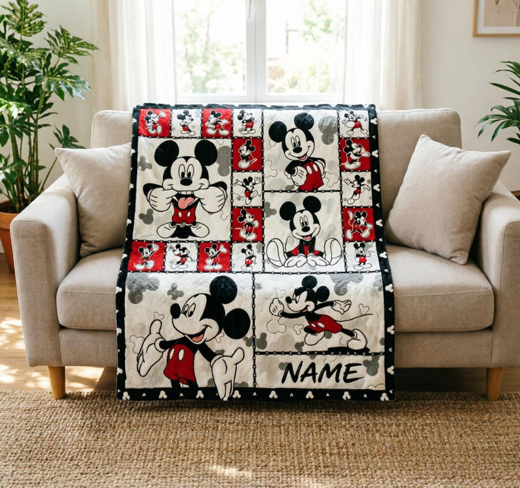 RetroMickey Blanket Soft Throw Personalized Name Special Present