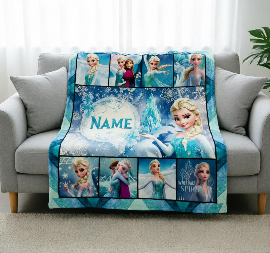 Frozen Blanket Soft Throw Personalized Name Treasured Present