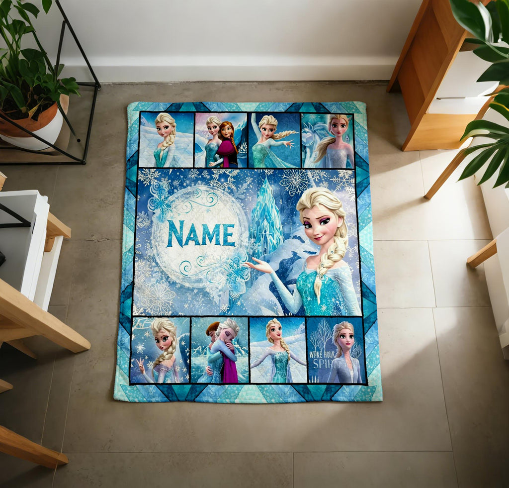 Frozen Blanket Soft Throw Personalized Name Treasured Present