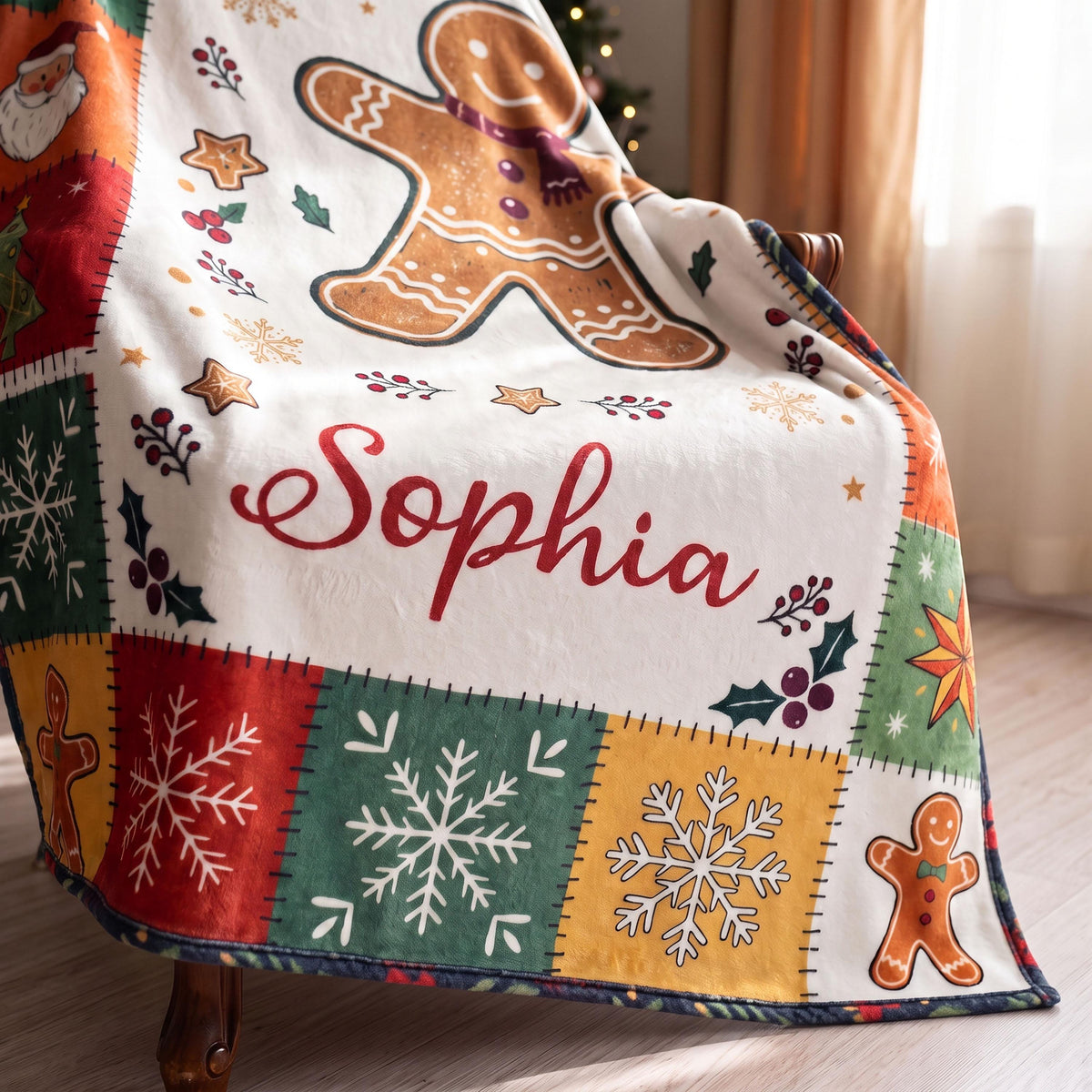 Personalized Christmas Blanket,Custom Cozy Holiday Throw Blanket, Holiday Gift