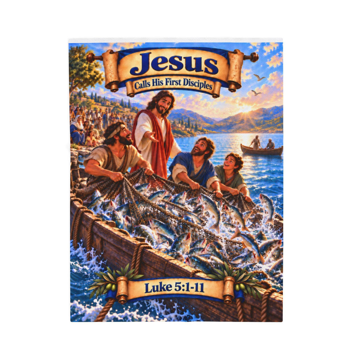 Jesus Calls Disciples Blanket | Miraculous Catch of Fish (Luke 5:1-11)