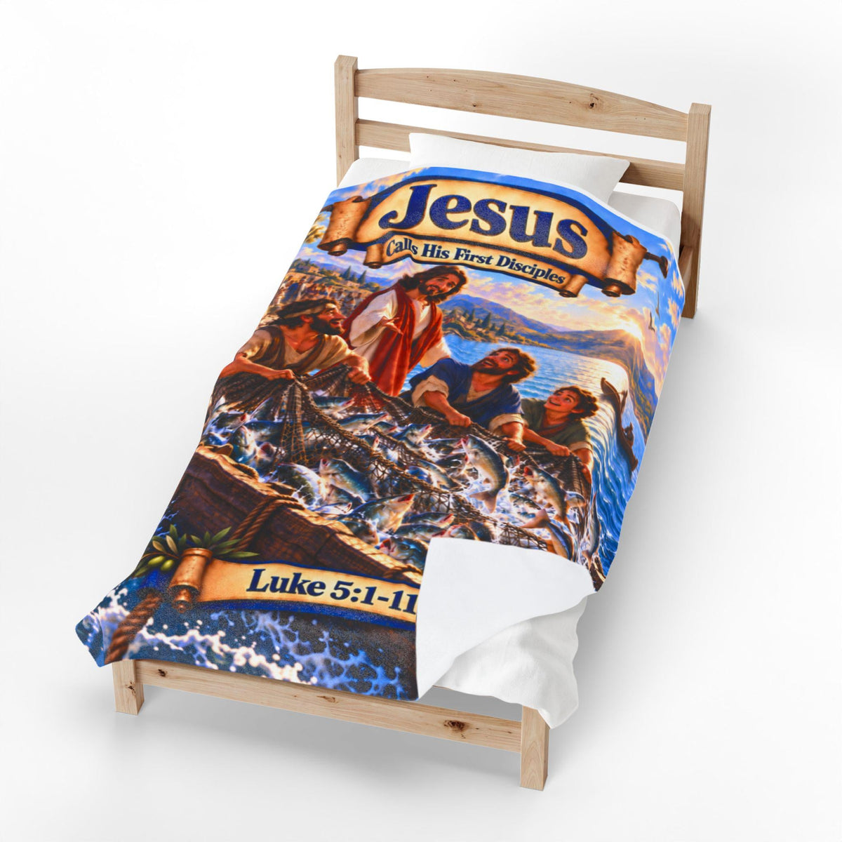 Jesus Calls Disciples Blanket | Miraculous Catch of Fish (Luke 5:1-11)