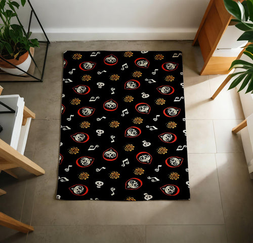 1. Coco Pattern Blanket Soft Throw, Day Of The Dead Skull Throw, Halloween Gift For Coco Fans