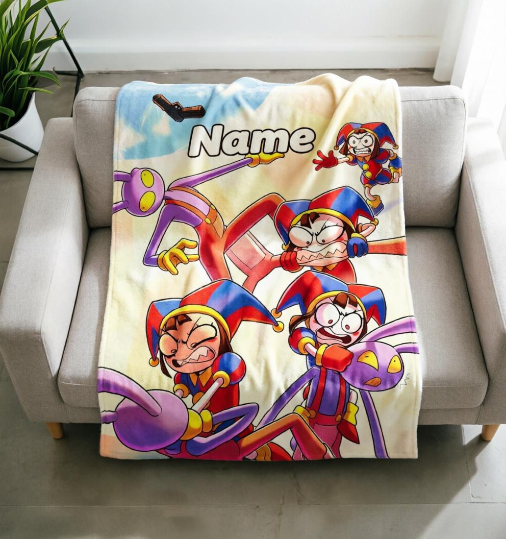 TADC Candy Carnival Blanket Soft Throw, Custom Name Child Gift