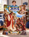 Jesus Heals the Centurion's Servant Blanket | Matthew 8 Christian Kids Gift | Bible Story Blanket