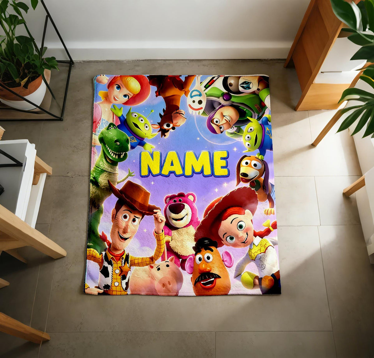 Toy Story Blanket Soft Throw Custom Name, Ideal Kid Birthday Gift