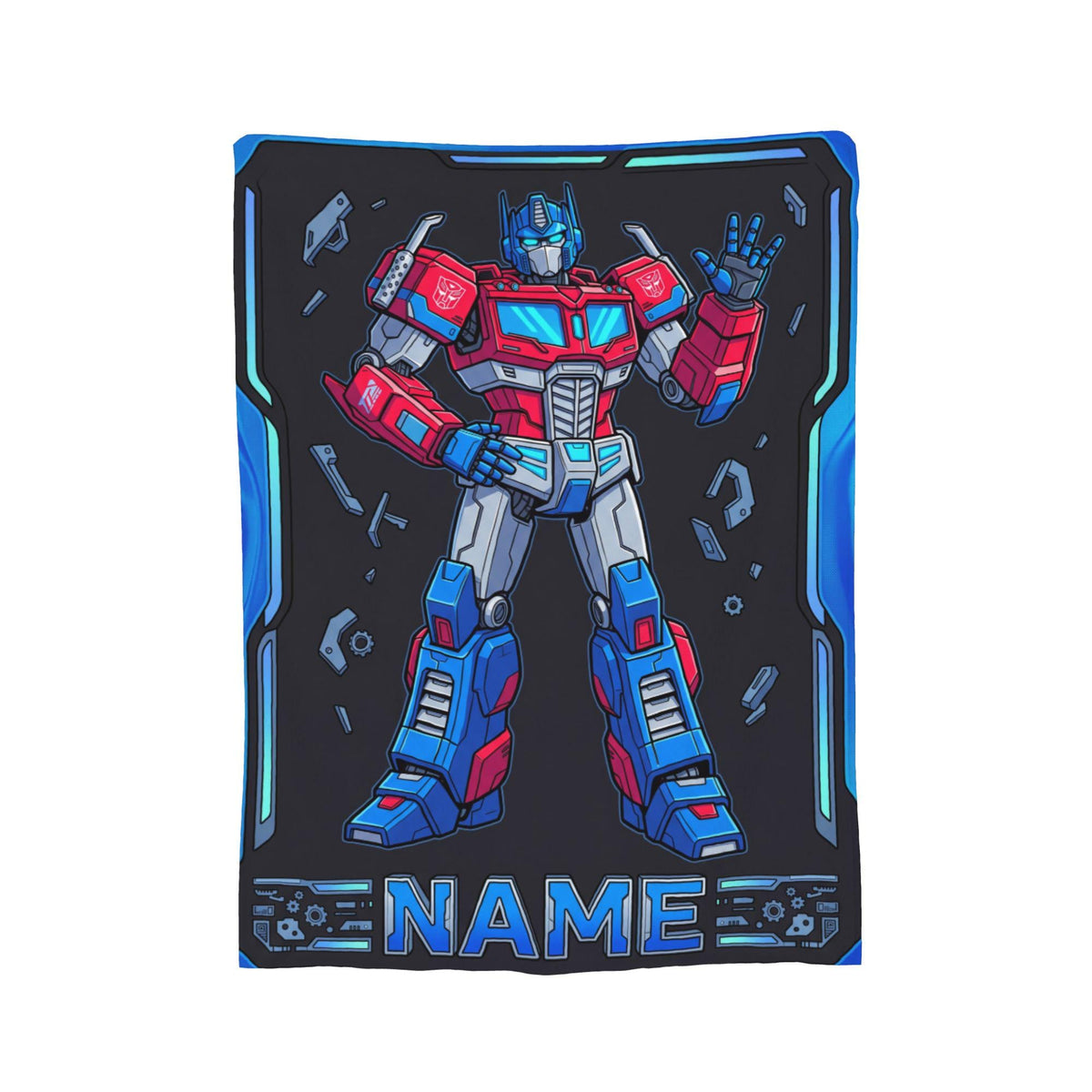 Customizable Transformers Optimus Prime Blanket, Armor Hangar Kids Throw