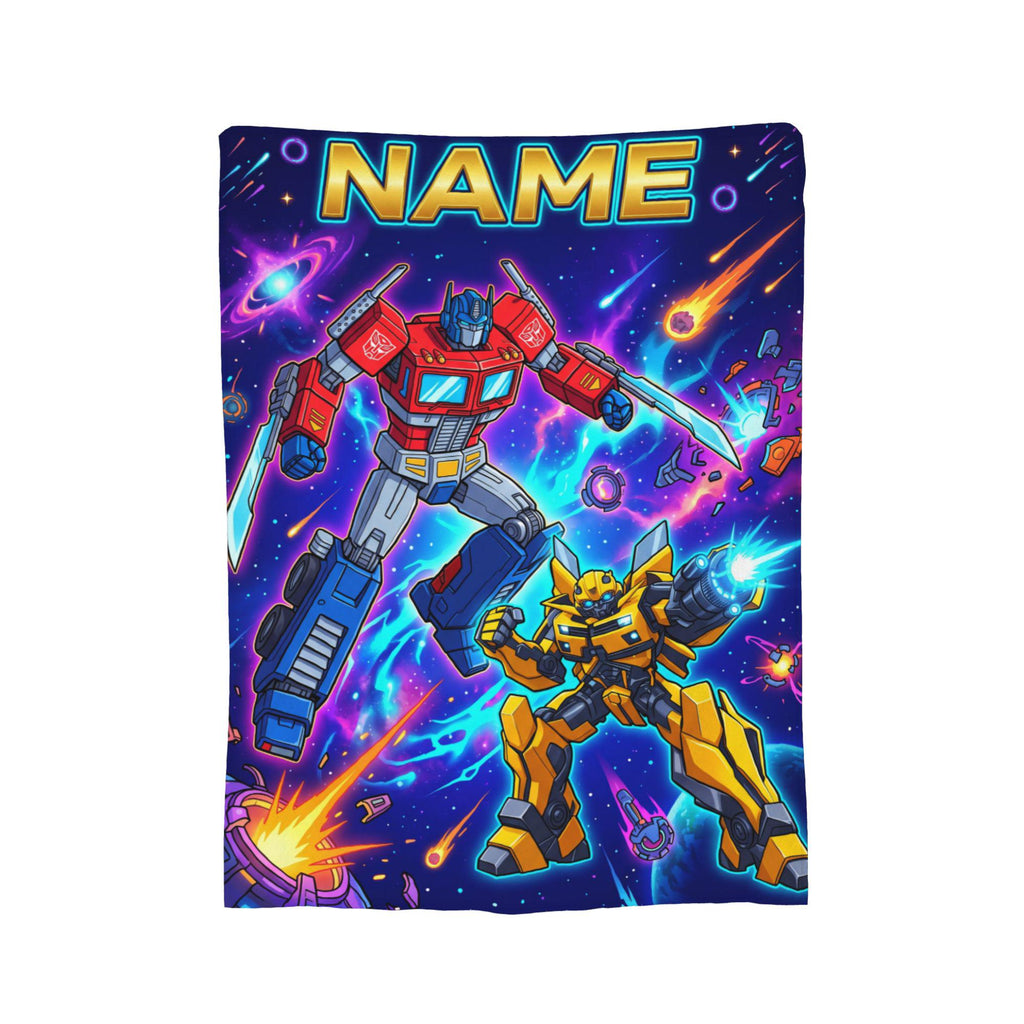 Customizable Transformers Cosmic Battle Blanket, Prime Bumblebee Kids Throw