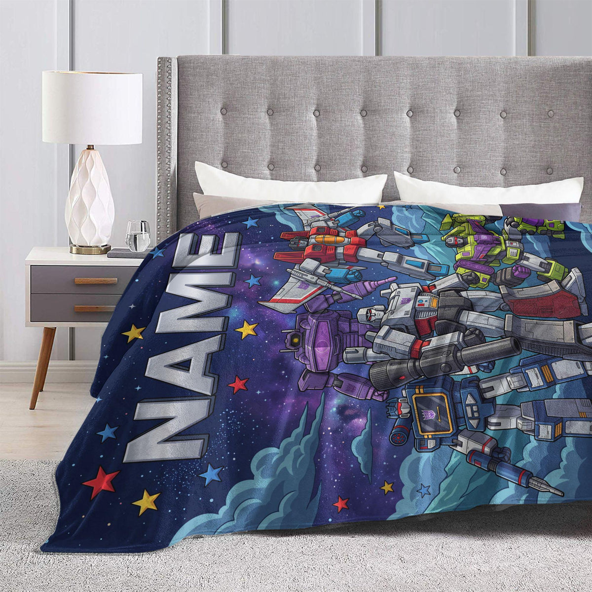Customizable Transformers Decepticon Army Blanket, Megatron Kids Fleece Throw