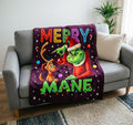 Grinch Max Blanket Soft Throw Custom Name, Bright Christmas Family Gift