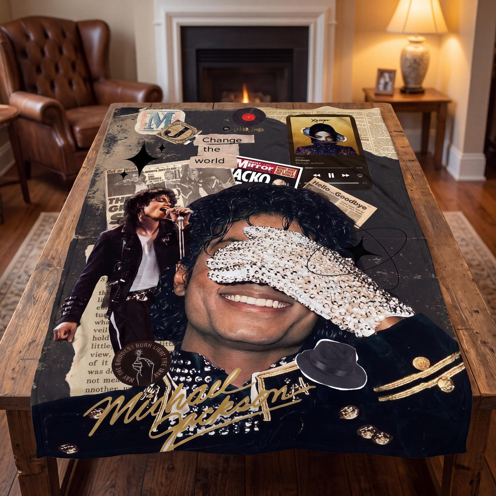 Personalized Vintage Golden Era Pop Flannel Blanket, Custom Retro Disco Soul Throw, Motown Nostalgia Bedding, Music Gift for Parents