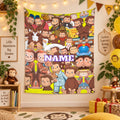 Curious George Blanket Personalized Name, Curious George Flannel Throw Blanket, Monkey Kids Blanket, Birthday Gift for Children