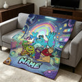 Monster Inc Blanket Soft Throw Custom Name, Ideal Kid Birthday Gift