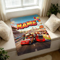 Kids Cars Blanket Soft Throw Personalized Name Stadium Themed Warm Celebration Gift